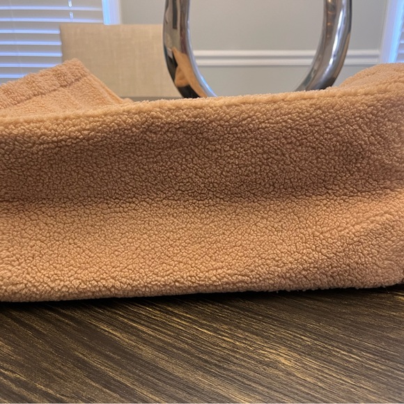 Victoria Secret Tote Plush Tote Bag Light Brown - Picture 3 of 3